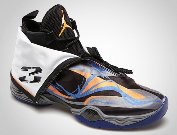 Air Jordan 28 Black / Bright Citrus - Cool Grey