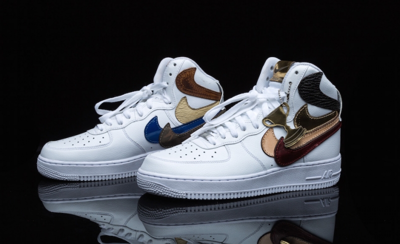 John Geiger Nike Air Force 1 High Misplaced Checks White
